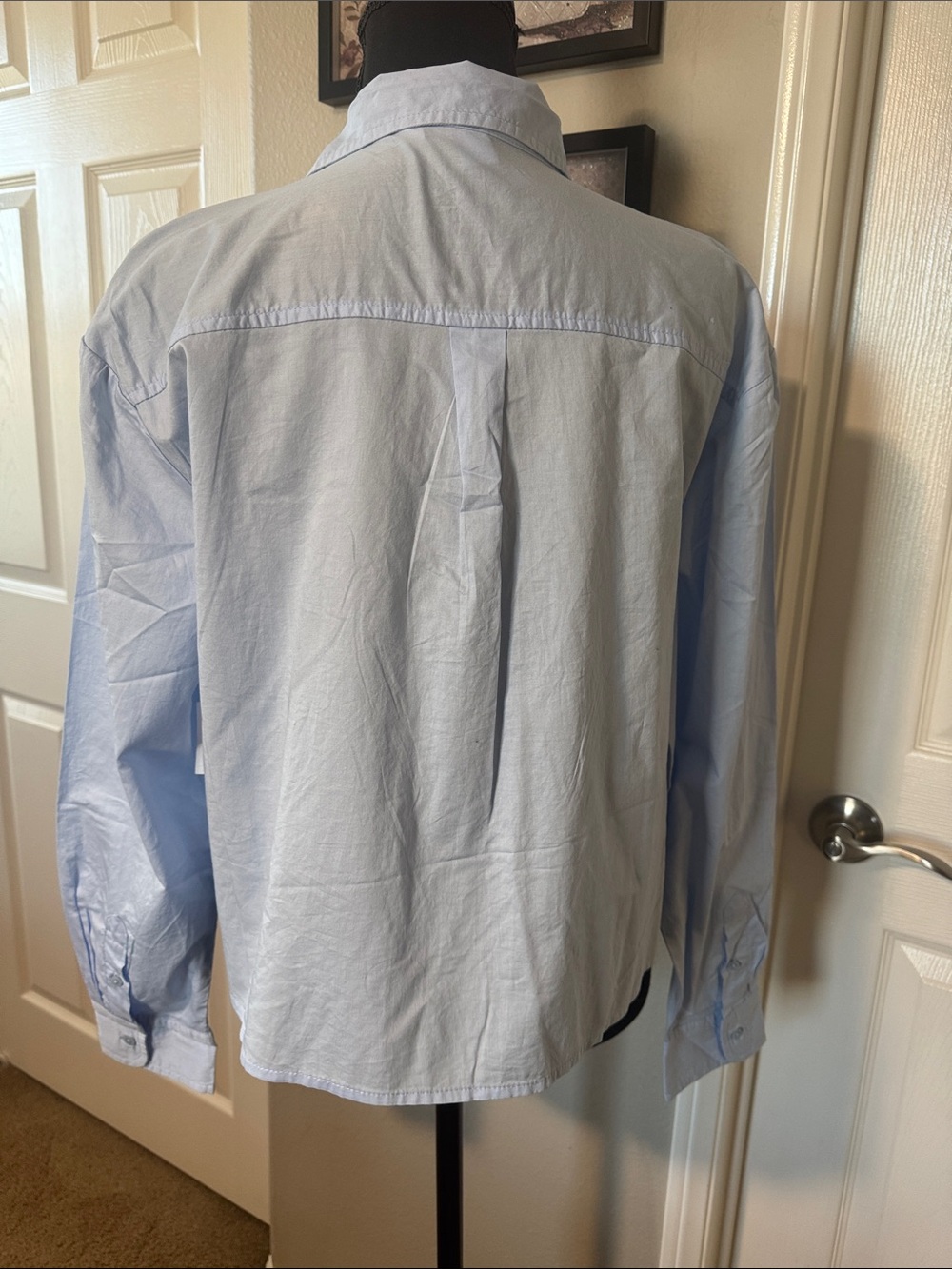 Old Navy Pale Blue Embroidered Button-Down Shirt - Picture 4 of 6
